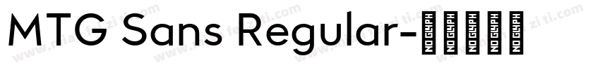 MTG Sans Regular字体转换